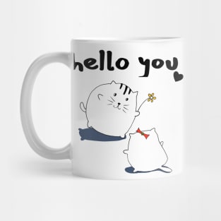 hello you funny cat kitten Mug